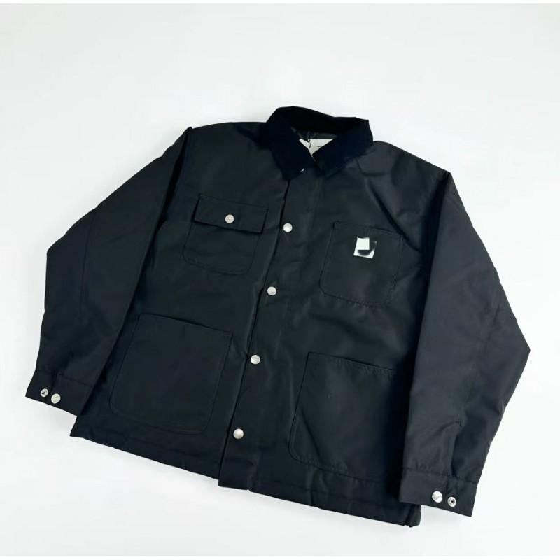 American Multi-pocket Cotton Work Jacket Thick Oxford Winter Outerwear
