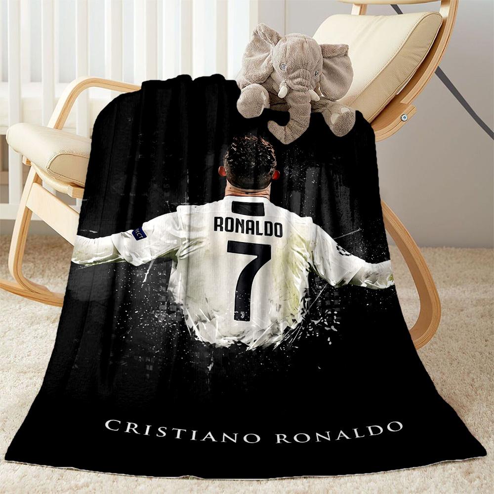 Ronaldo's Legacy Sports Blanket Durable Comfort Great for Seaside Picnics Office Chair Four Seasons Universal Stylish Decor Gifts For Family Or Friend