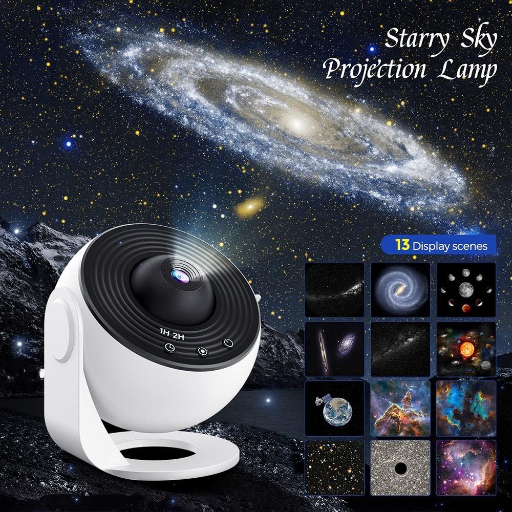 12 in 1 Bedroom Night Light Galaxy Star Sky Planetarium Projector Children's Aurora Projector LED Starry Sky Projection Lamp