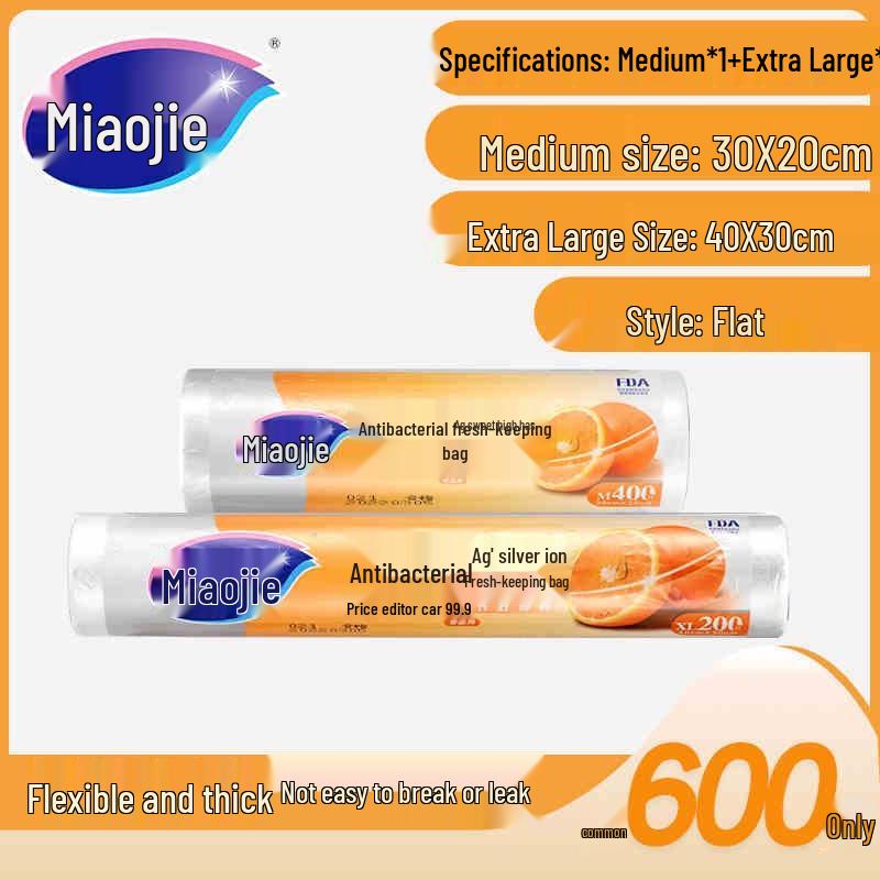 Miaojie Tear-Off Food-Grade Fresh-Keeping Bags
