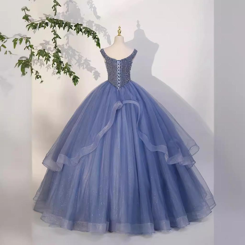 Summer Evening Dress Slim Skinny Sleeveless Strap Dress Performance Walk Show Student Art Exam Vocal Exam Performance Dress