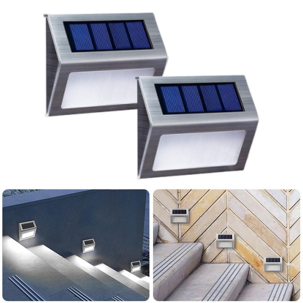 SAMIKAGO Solar Lights, Outdoor, IP65 Waterproof, LED, Automatic OnOff, Solar Panel Charging, Garden Lights for Entrance, Stairs, Steps, Fences,