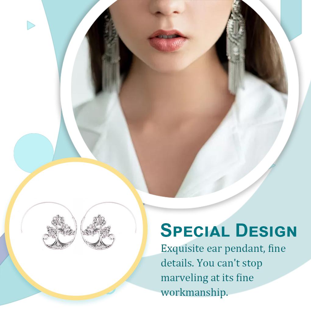 Runde Spiral-Ohrringe Vintage Damen Dekorationen Alltagskleidung Ohrhänger Anhänger Persönlichkeit Beliebte Accessoires Hängeohrring