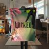 1PC Wicked Print Flannel Blanket, High quality All Seasons, Home Decor, Warmth and Comfort, Perfect for Christmas Gifts