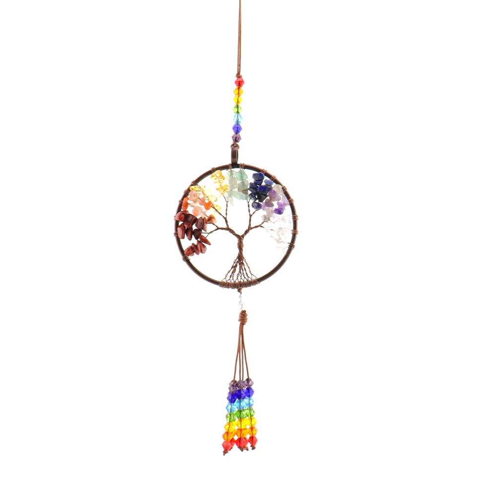 Car Pendant Natural Stone Fringed Pendant Sun Catcher Car Supplies Bag Pendant G85