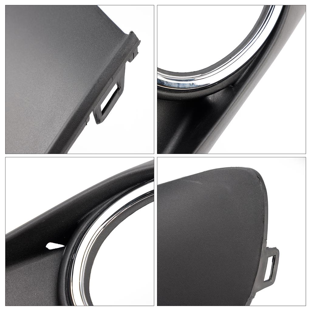 2 Τεμάχια Κάλυμμα Πλαστικό Φώτων Ομίχλης Προφυλακτήρα Γκριλ Συμβατό με VW Caddy Touran 2011-15 Χρωμίου