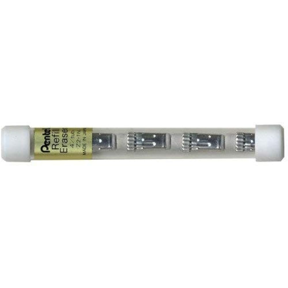 Z2-1N Pentel Replacement Erasers for Mechanical Pens, Pack of 4