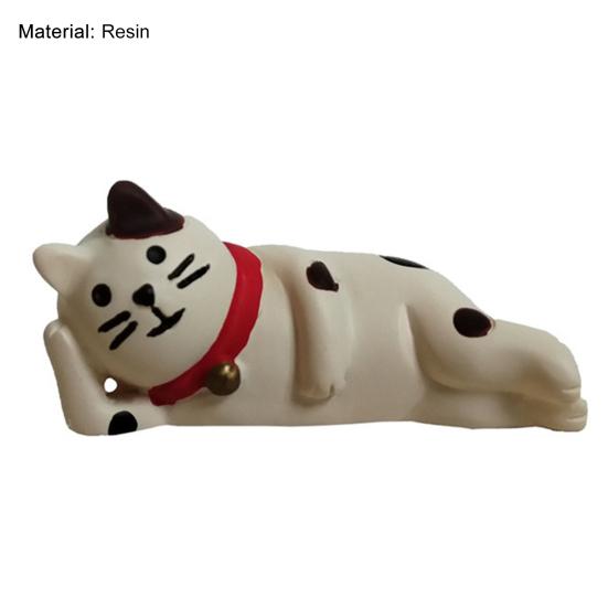 Mini Cat Model Small Garden Decor Resin Miniature Zakka Cat Figurine for Fun