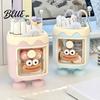 Schulmaterial-Organizer Design Transparent Cartoon Halter Stift für Kinder mit Trennwand Staubdichtes Fenster Tür Dekor Niedlich Kühlschrank Mini