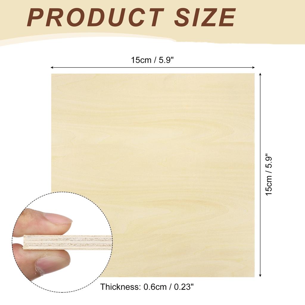 3/5/8/10pcs Basswood Sheet Thin Unfinished Wood Plywood Boards DIY Bass Wood Sheets Painting Crafts Laser Cutting Engraving