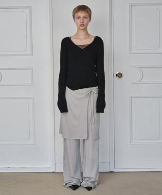 Simeteuligpeosenteu Silky Skirt & Pants / Ash Beige