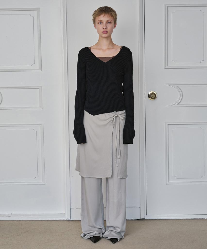Simeteuligpeosenteu Silky Skirt & Pants / Ash Beige