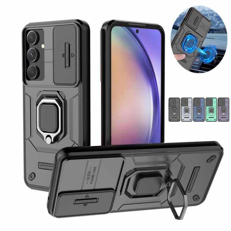 For Samsung Galaxy A36 5G Case Shockproof Armor Magnetic Car Holder Ring Case For Galaxy A36 A 36 Slide Lens Protect Cover