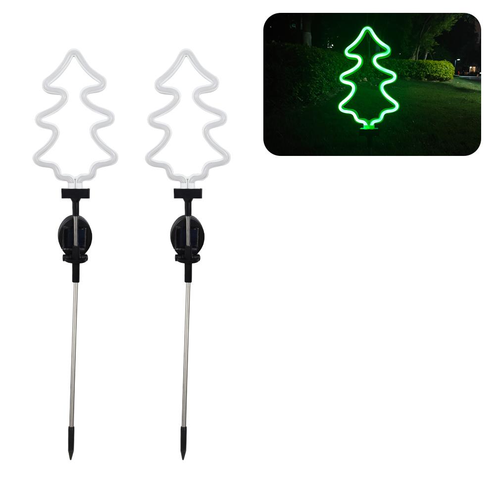 Solar Flamingo Garden Lights Neon Flamingo Tree Lights Landscape Courtyard Lamp Garden Decorative Lights Outdoor Stake Light