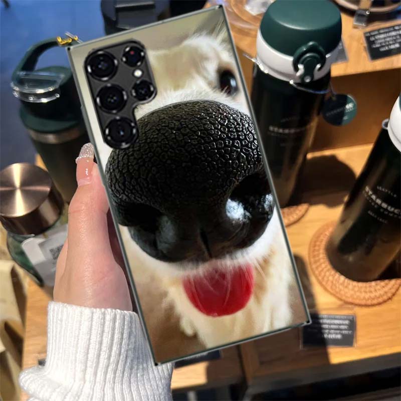 

Show You its Cute Dog Nose Cases Phone Case for Samsung Galaxy S26 Ultra S25 Edge S24 S23 FE S21 Plus S20 S22 S10 Cover TPU Capa Samsung S21