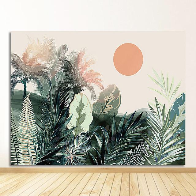 Liście obraz ścienny na płótnie skandynawskie plakaty i druki zdjęcia ścienny do wystroju salonu abstrakcyjna dziewczyna w stylu vintage roślina doniczkowa