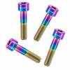 4PCS M6 X 35mm Bicycle Headset Bolts Rainbow Hex Socket Bike Screws Bicycle Stem Assembly