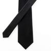 Formal Black Made In Solid Black Satin Memorial Service [FORMAL] Tie, Japan, Silk, Water-Repellent, Funeral, Wake, (A Regular)