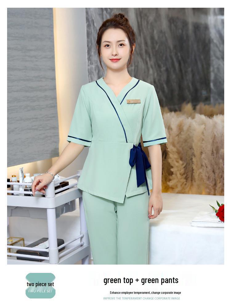 

Женский комплект униформы с рукавом семь восьмых для клиники традиционной китайской медицины, оздоровительного центра, ресепшена СПА и косметолога 4XL