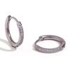 MamacitaSlay 316L Stainless Steel Single Row Zircon Hoop Earrings 18K Gold Plated Waterproof Jewelry For Women Everyday Wear