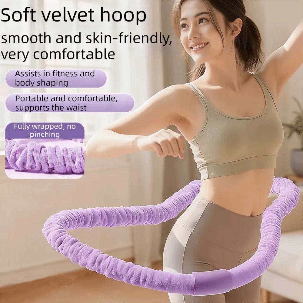 Weighted Design Waist Toning Ring Foldable Fitness Waist Trainer Soft Fitness Hoop  Home Gym