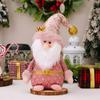Pink Santa Claus Doll Decor Handmade Merry Christmas Decorations  New Year Gifts