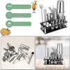 Cocktailshaker Set, Boston Roestvrij Staal Barman Kit Met Acryl Standaard & Cocktail Recepten BooP2025050900141