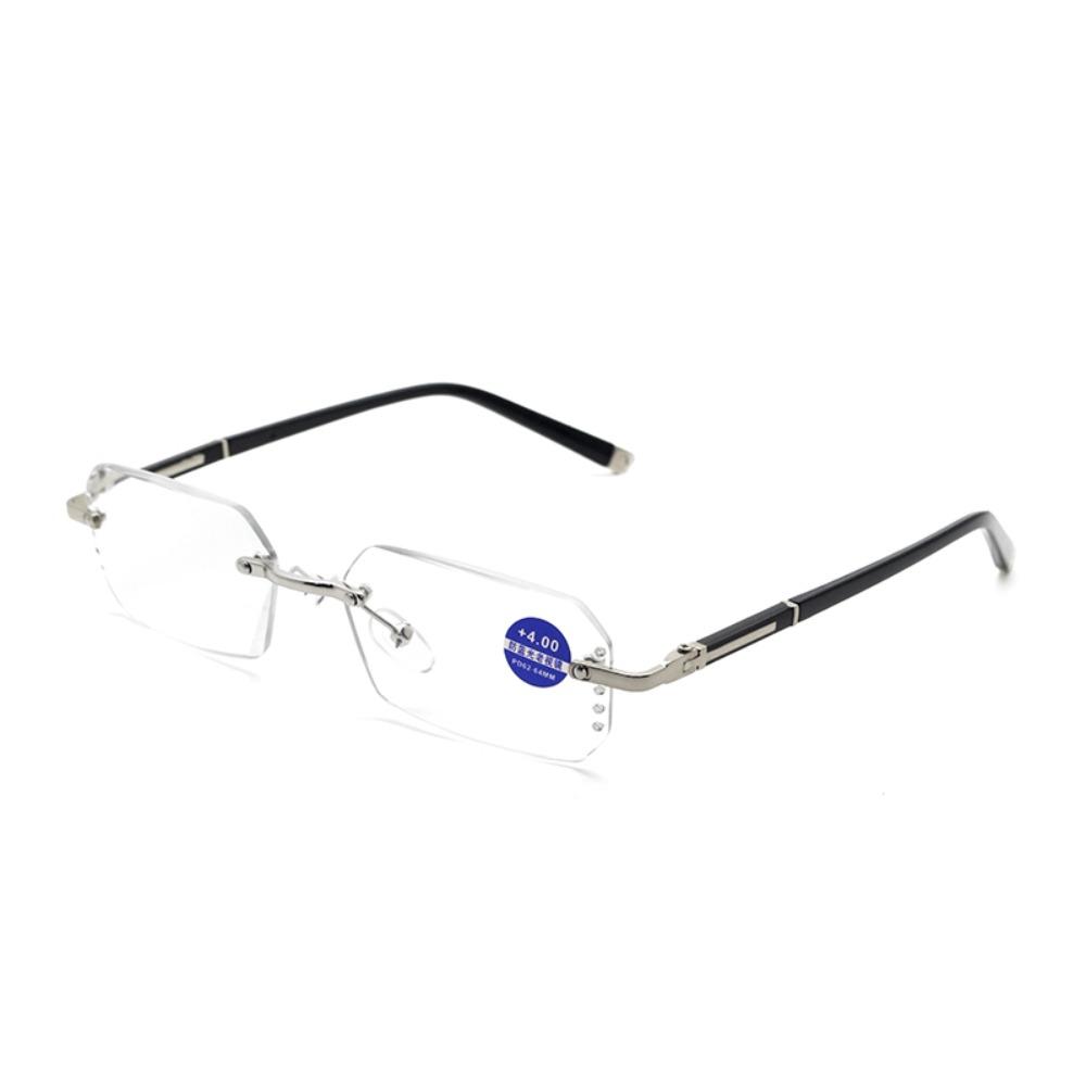 Rimless Cut Edge Anti-Blue Light Reading Glasses Eye Protection Optical Eyewear  Office