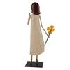 Vintage Iron Art Figurine Iron Desk Ornament Decor Statues Standing People Figurine  Office Desk