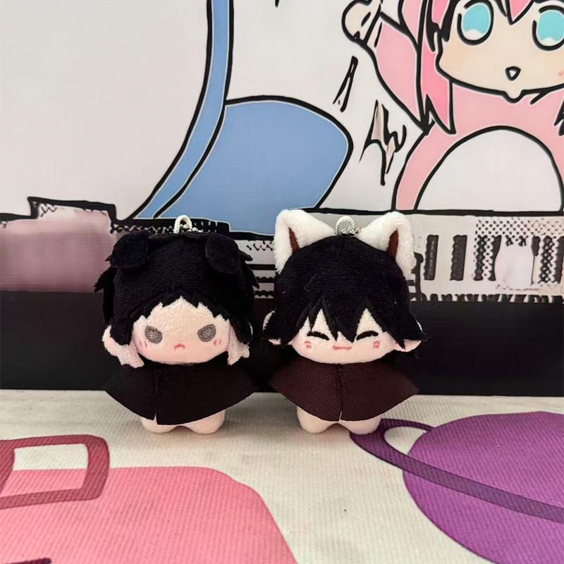 Anime Character Mini Plush Keychain Set Collectible Cotton Doll Soft Stuffed Toy Pendant For Bag Backpack Decor Gift Fans