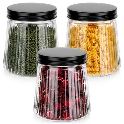 Contenitori in Vetro per Prodotti Sfusi con Coperchio 700 ml 3 Pezzi.
