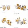 Boucles d'oreilles géométriques modernes en acier inoxydable pour femmes avec surface plaquée et look élégant