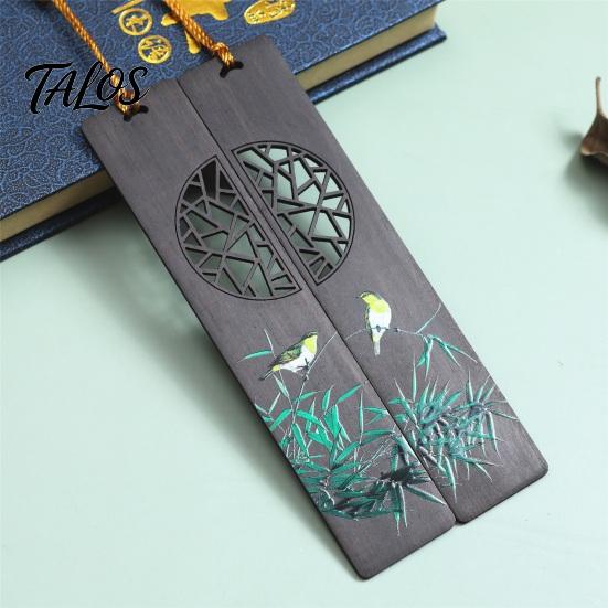 Talos Wooden Bookmark, Hand Painted Window Cutout Page Marker for Students, Good Luck School Gift Book Lovers