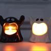 Halloween Decorative Cute Children's Ghost Lanterns with Small Statue Props and LED Candles-Flameless Ghosts