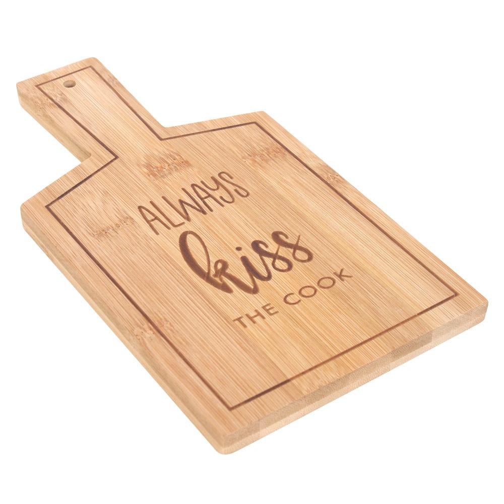 Something Different Kiss The Cook Bamboo Chopping Board