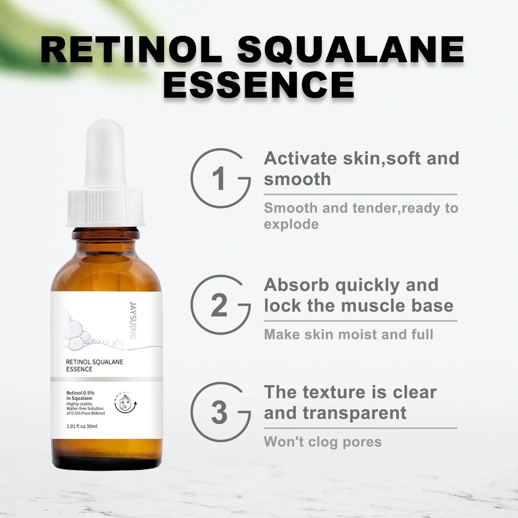 Retinol 0.5% Squalane Extract Wrinkle & Pigmentation Darkening & Moisturizing Skin Brightening Serum