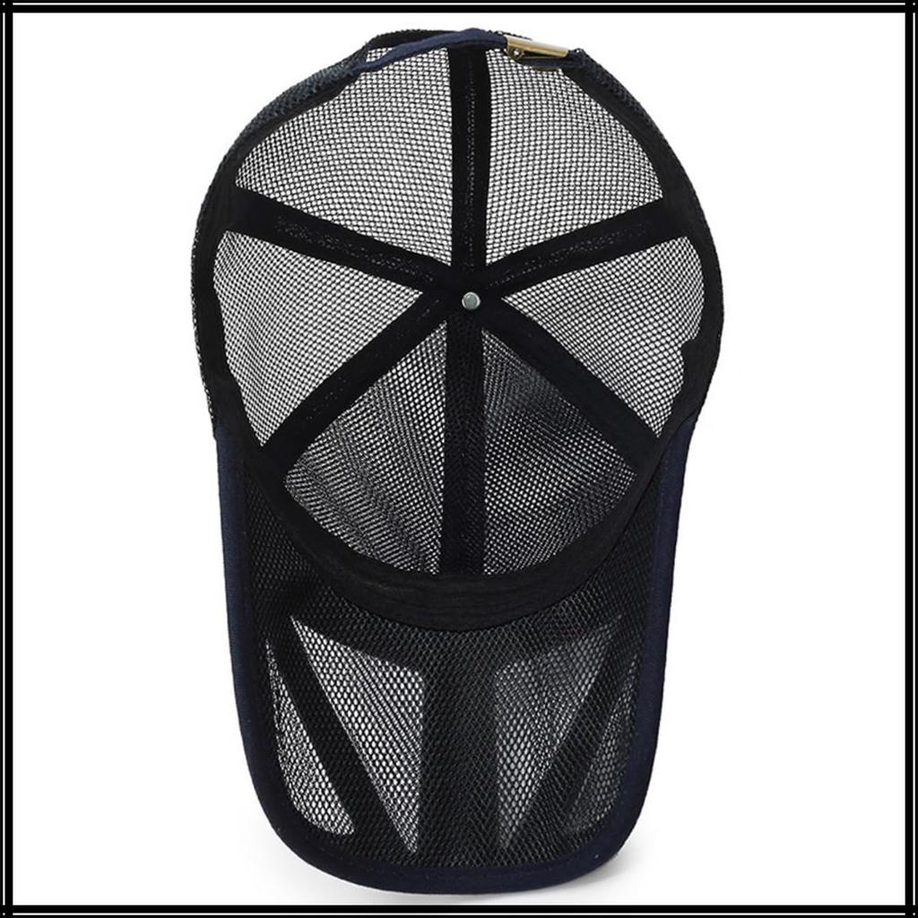 Hat Cap Mesh Breathable Outdoor Sports Sun Protection Spring Summer Men Women CZA483 [White Fang] (Navy)