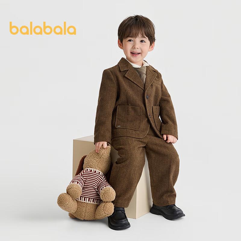 Balabala Boys' Winter Gentleman Woolen Suit