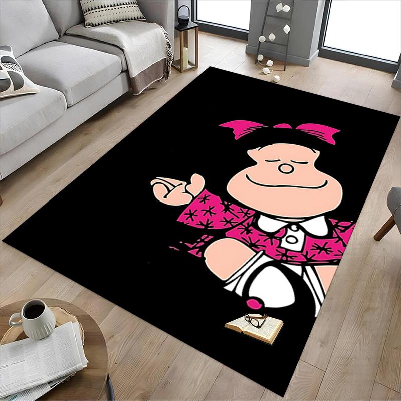 1pc Mafaldas Adventures Comics Carpet for Playroom Bedroom Living Room Sofa Home Decor,kids Game Area Rug Non-slip Floor Mat Y73031