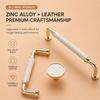 Nordic Leather Hardware Handle Zinc Alloy Cabinet Drawer Knobs Wardrobe Door Handles  Multipurpose
