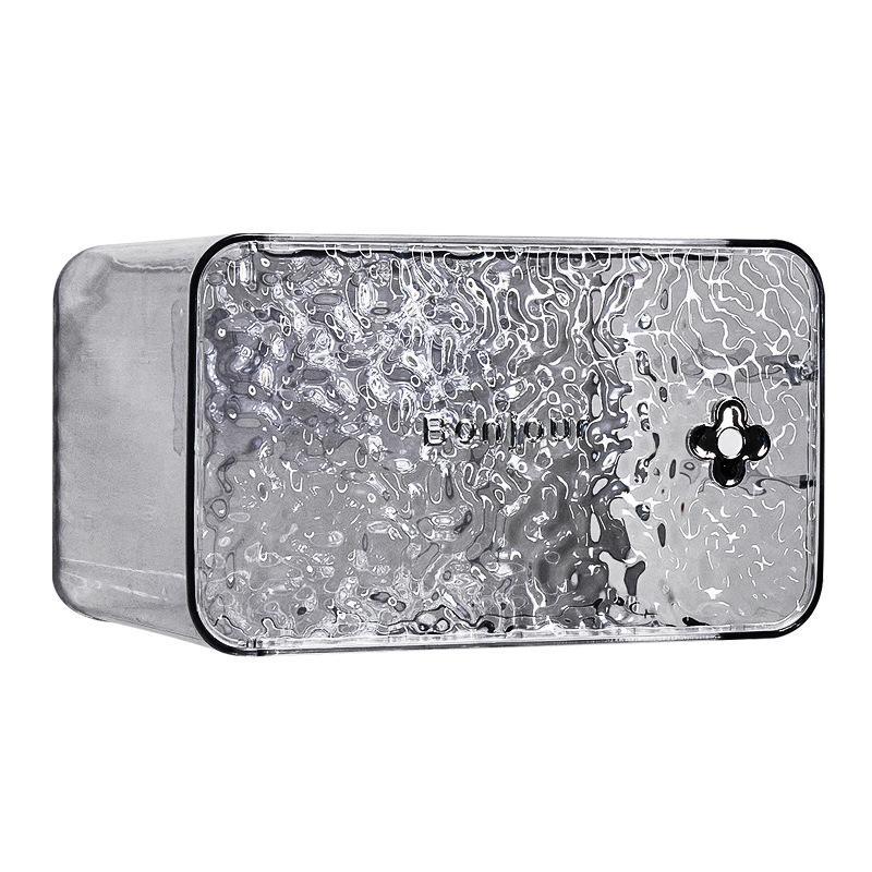 Transparent Toilet Paper Holder for Wall Mounted Storage Toilet Roll Paper Without Punching Suction Paper Box Tissue Box