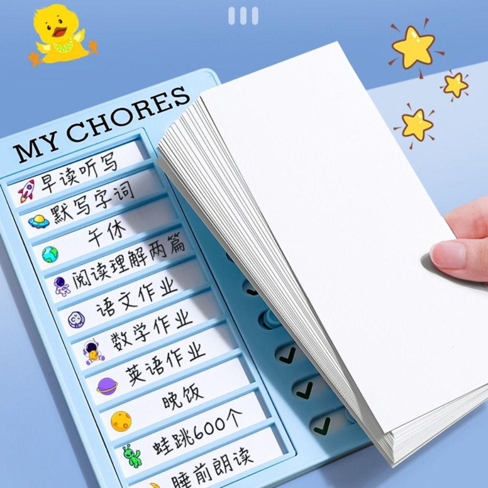 Plastic Daily Planner Memo Detachable Chores Chart Multi Purpose Self-discipline Checklist
