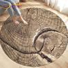 3D Wood Grain Round Area Rug,Circle Carpet Rug for Living Room Bedroom Sofa Cloakroom Decor,Kids Play Non-slip Floor Mat,Pet Mat