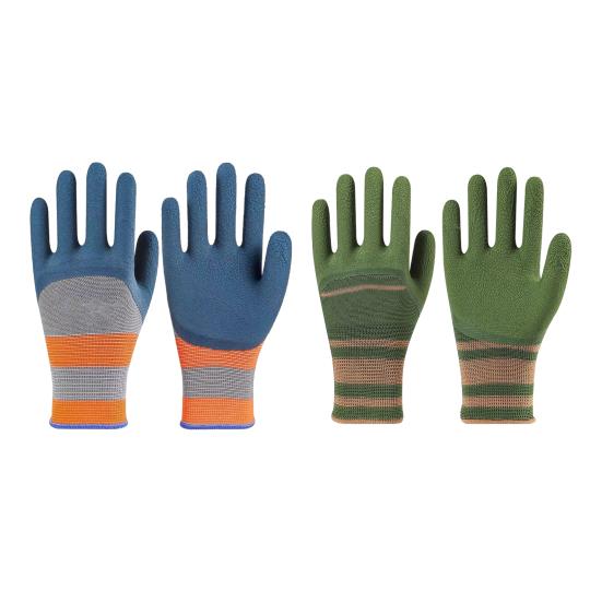 1 Pair Garden Gloves Breathable Waterproof Puncture-Resistant Hard-wearing Latex Coated Gardening Gloves