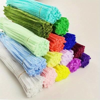100 PCS Bunte Gedrehte Stange Kreative DIY Handarbeit Drehstange Wolle Wurzel Flauschige Stange Eisendraht Fantasievolle Dekorationen