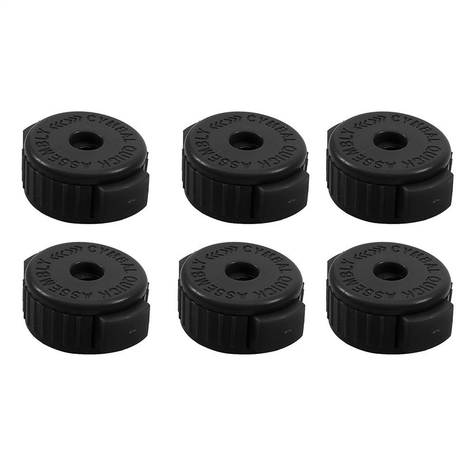 

6Pcs Drum Quick Release Nuts Set Cymbal Mate Spare Parts Replacements Drumming Equipment Accessory чорний