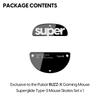 Pulsar Gaming Gears Superglide Mouse Feet for Mouse Glass Rounded High Low Super Black [Pro Series] (Type S) BUZZ-X [Tempered Material, Edge,