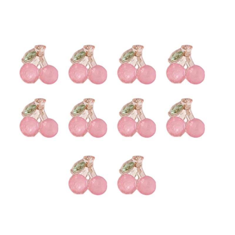 Packung mit 10 Kirsch-Haarklammern Süße Frucht-Haarspange Modische Haaraccessoires für Damen und Kinder Beliebte Haarspange