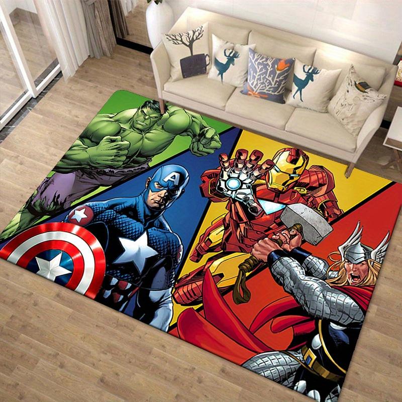 1 Stück Marvel Avengers Superhelden Teppich, Rutschfeste Fußmatte, Cartoon-Charakter-Design, Weicher Samt, Raumdekoration, Waschbar