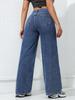 Women's 2025 Spring Straight-Leg Wide Jeans - Loose, Slimming, Floor-Length Wash